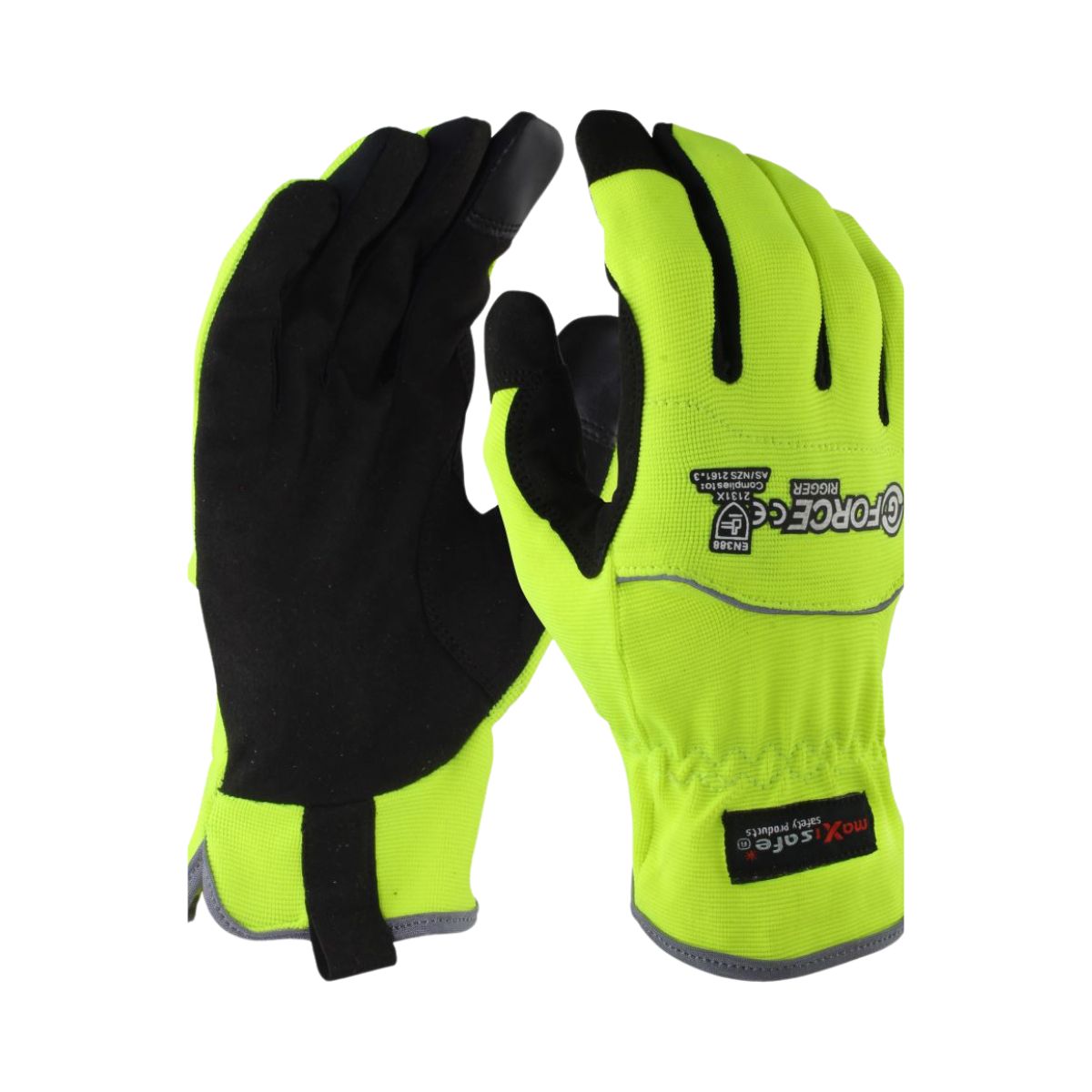 Maxisafe G-Force Hi Vis Synthetic Rigger Gloves (Pair)