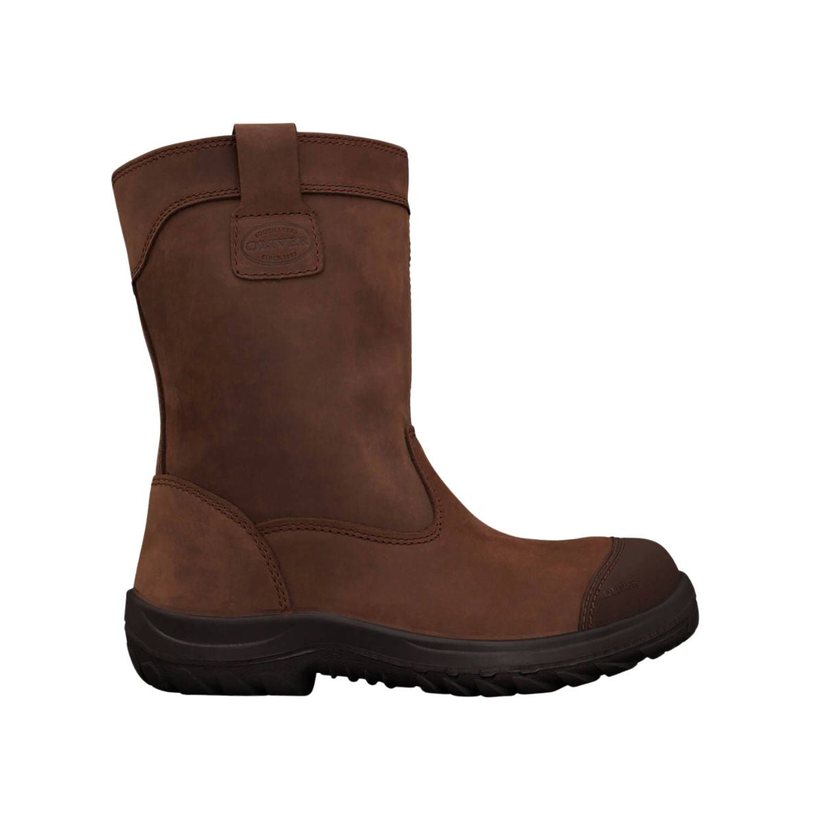 Oliver WB34 Series 250mm Brown Pull On Rigger Safety Boot