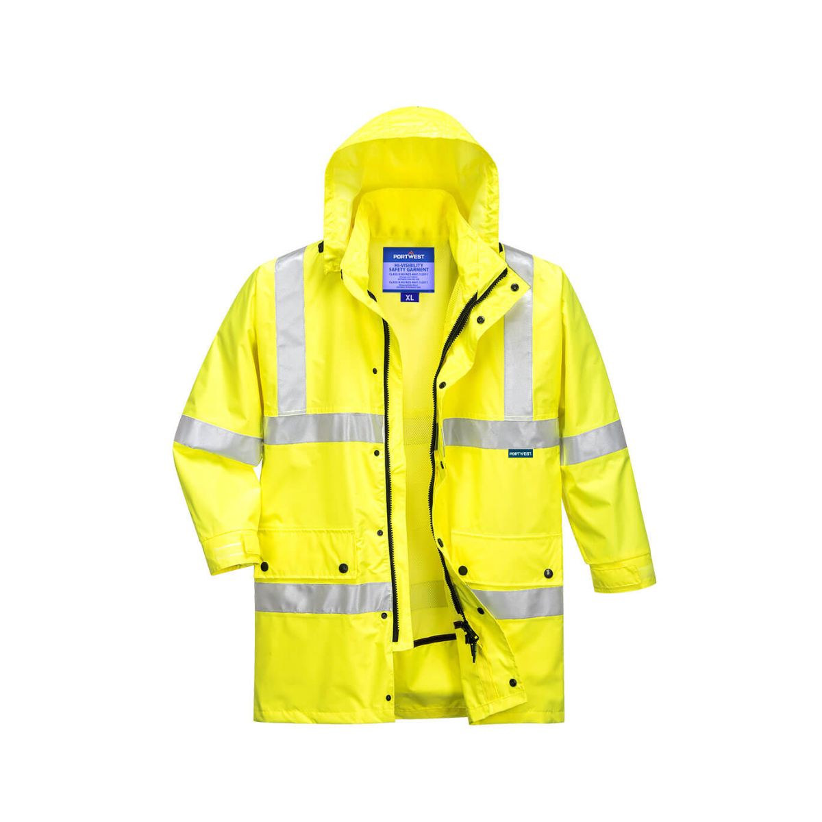 Portwest Hi-Vis Argyle Rain Traffic Jacket MF306