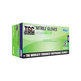 TGC® Neon Green Nitrile Disposable Gloves 160040 (Box Of 100)