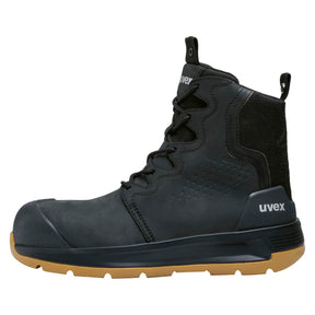 uvex 3 X-Flow Zip Side Work Boot Black / Tan 65428