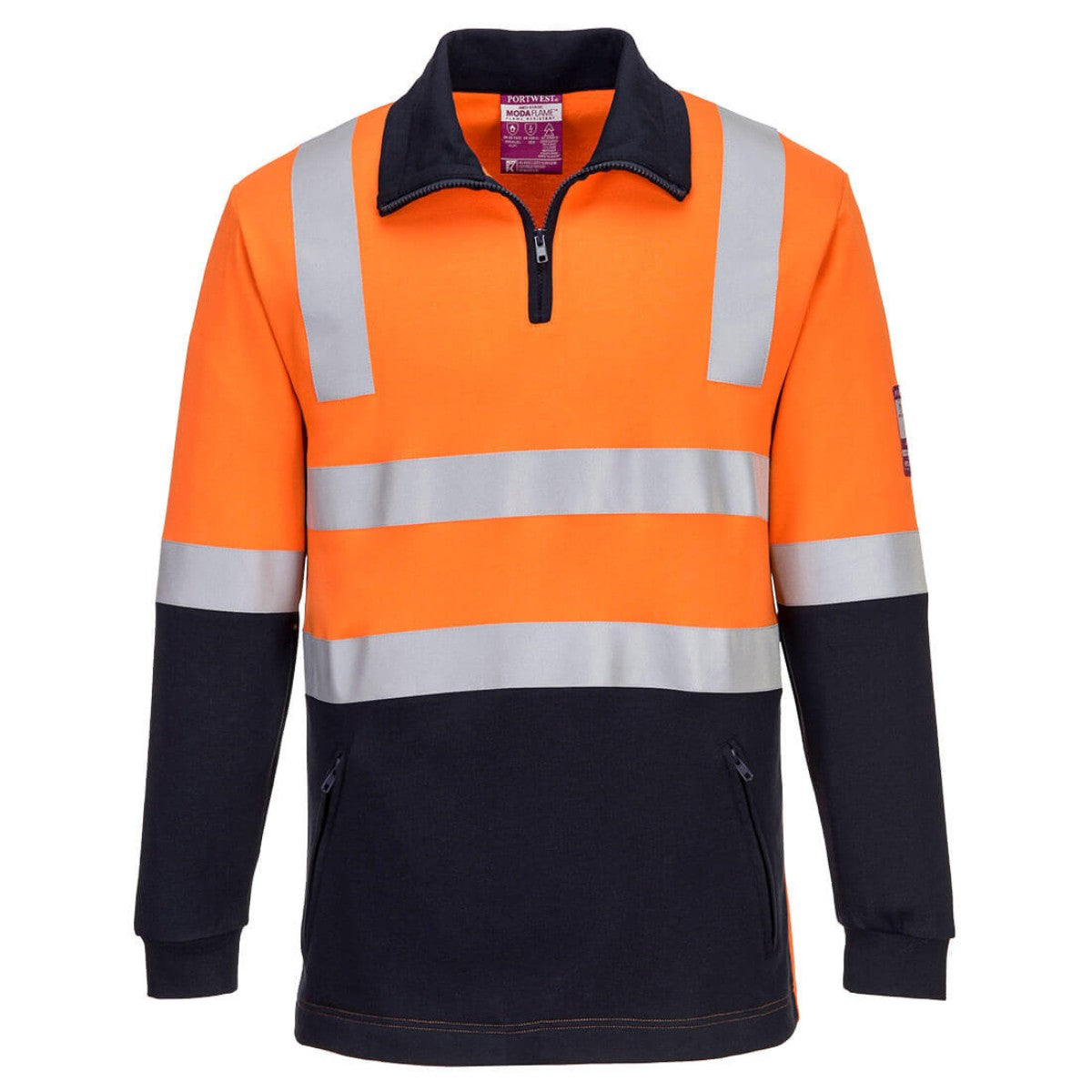 Portwest Flame Resistant Hi-Vis Brushed Fleece MF202