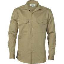 DNC Cotton Drill Work Shirt - Long Sleeve 3202