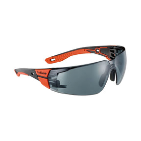 Bolle RUSH+ 2.0 Smoke PC lens PLATINUM AS/AF - Bi-material PC + TPR red/black temples (Pack of 10)