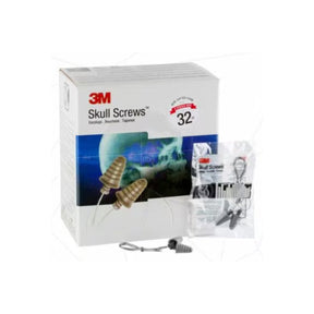 3M™ Skull Screws™ Corded Earplugs, Poly Bag, P1301, 26dB (Class 5) (Box of 120 Pairs)