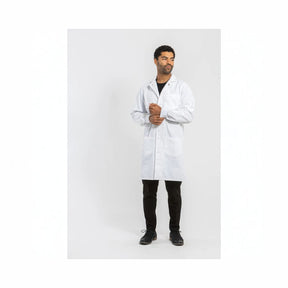 Simmons Knit Cuff Lab Coat - Unisex White LC-SIM-U-W