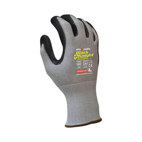 Maxisafe Black Knight Dri-Grip Cut B Glove with Gripmaster Coating GDG291 (Pair)