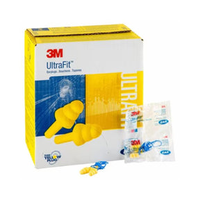 3M™ E-A-R™ UltraFit™ Corded, Poly Bag, 340-4004 - 18dB (Class 3) (Box of 100 Pairs)