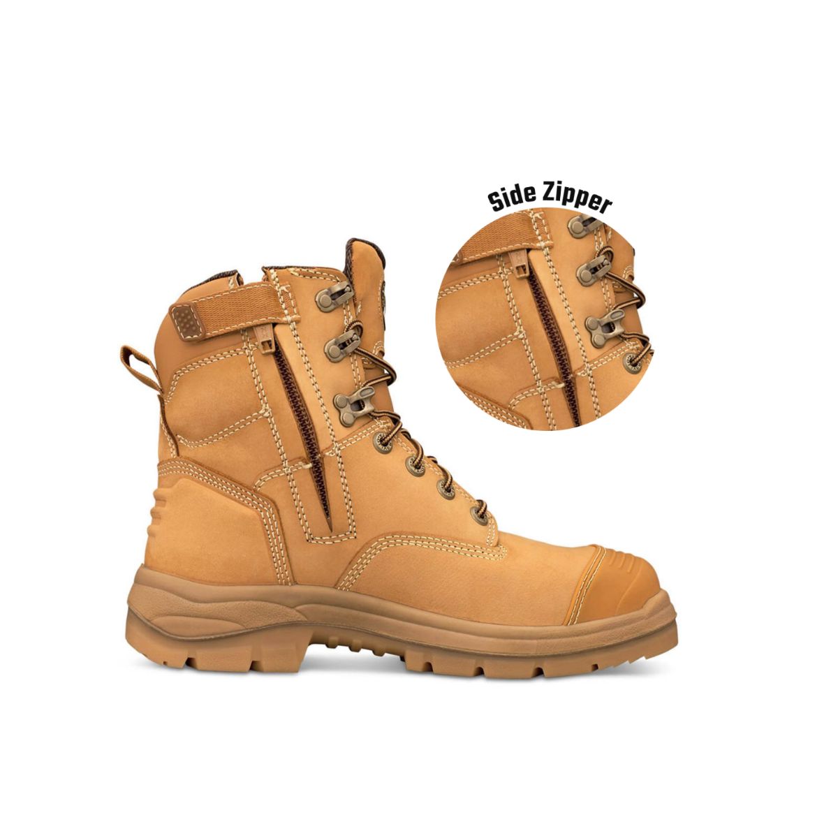 Oliver AT55 Series 150mm Wheat Zip Sided Safety Boot 55332Z