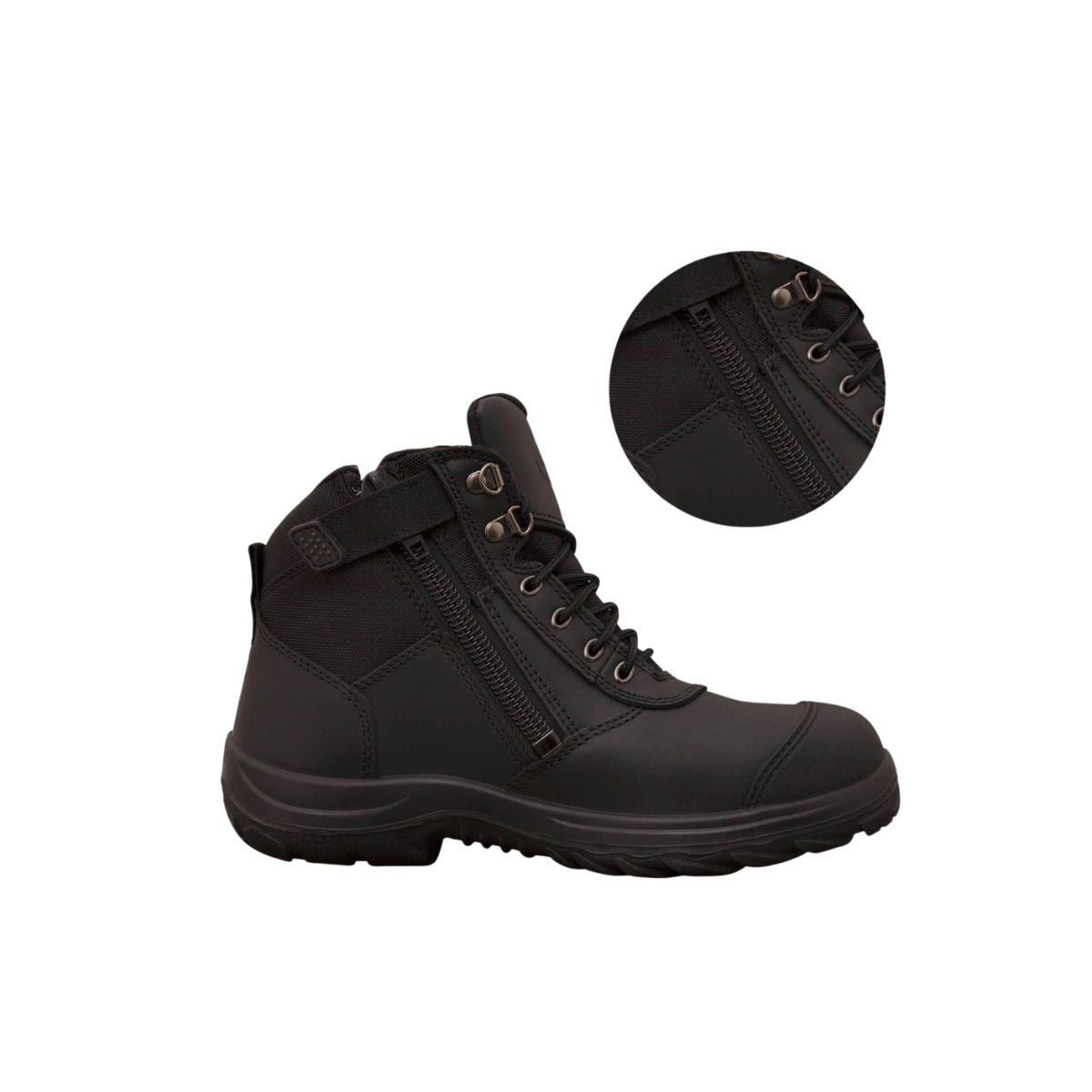 Oliver WB34 Series Black Zip Sided Lace Up Safety Boot
