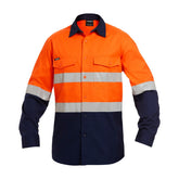 KingGee Workcool 2 Hi Vis Reflective Spliced Shirt Long Sleeve - K54880