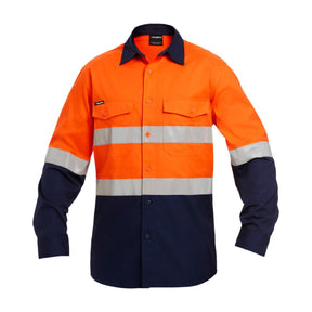 KingGee Workcool 2 Hi Vis Reflective Spliced Shirt Long Sleeve - K54880