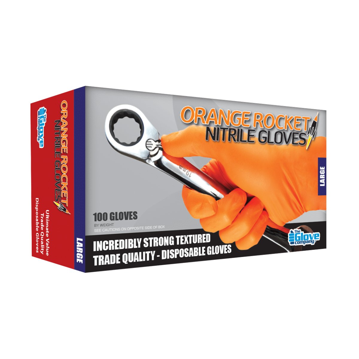 TGC Orange Rocket® Nitrile Disposable Gloves 13003 (Box Of 100)