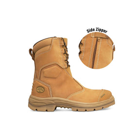 Oliver AT55 Series 200mm Hi-Leg Wheat Zip Sided Safety Boot 55385