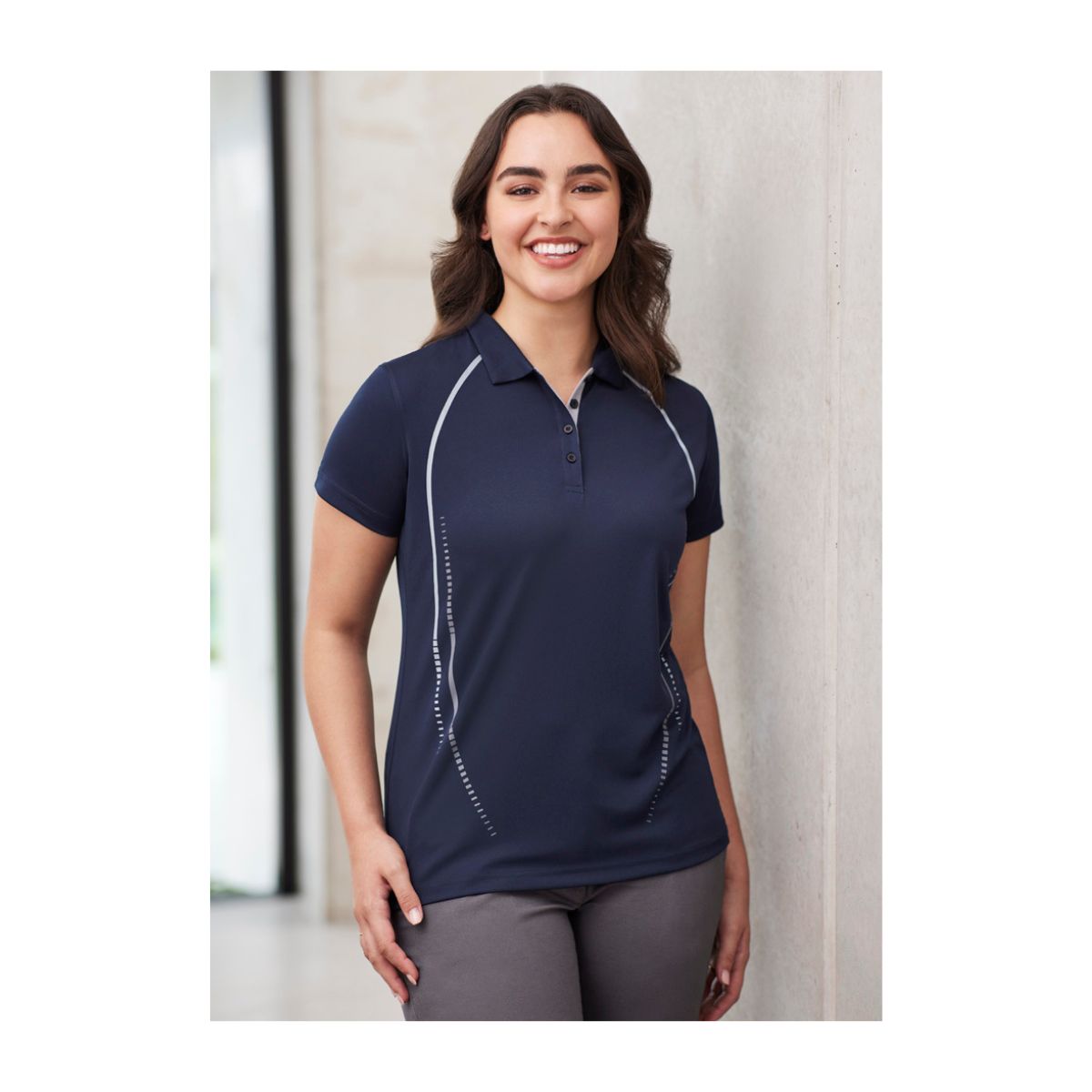 Biz Collection Women's Cyber Short Sleeve Polo P604LS