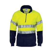 DNC HiVis Two Tone 1/2 Zip Polar Fleece with CSR R/Tape 3829