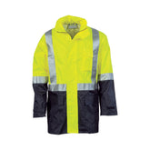 DNC HiVis Two Tone Light weight Rain Jacket with CSR Reflective Tape 3879