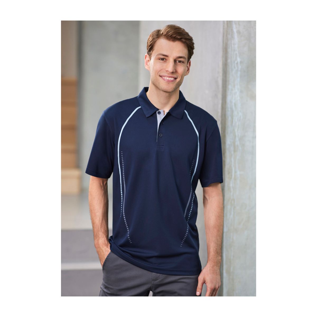 Biz Collection Men's Cyber Short Sleeve Polo P604MS