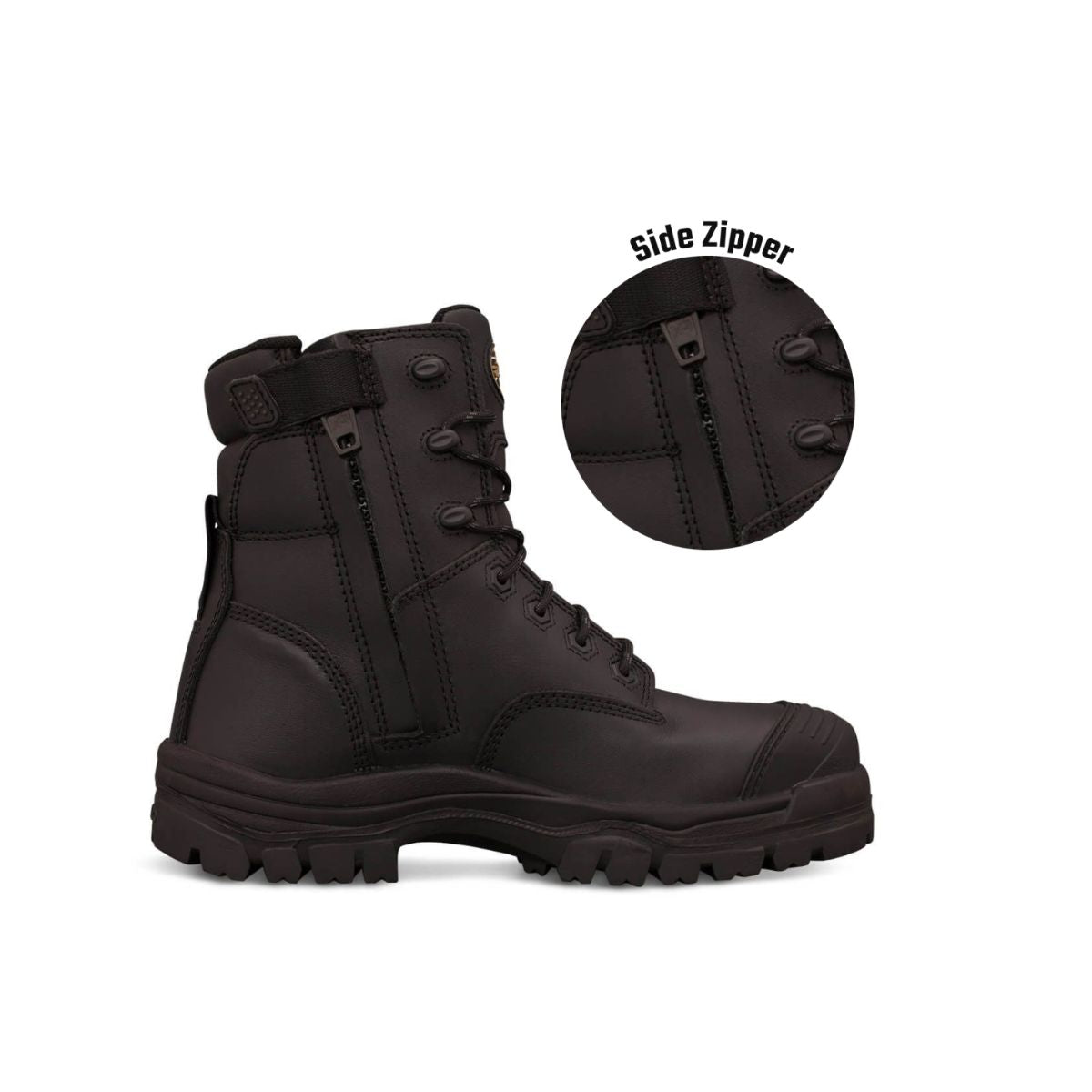 Oliver AT45 Series 150mm Black Zip Sided Safety Boot 45645Z