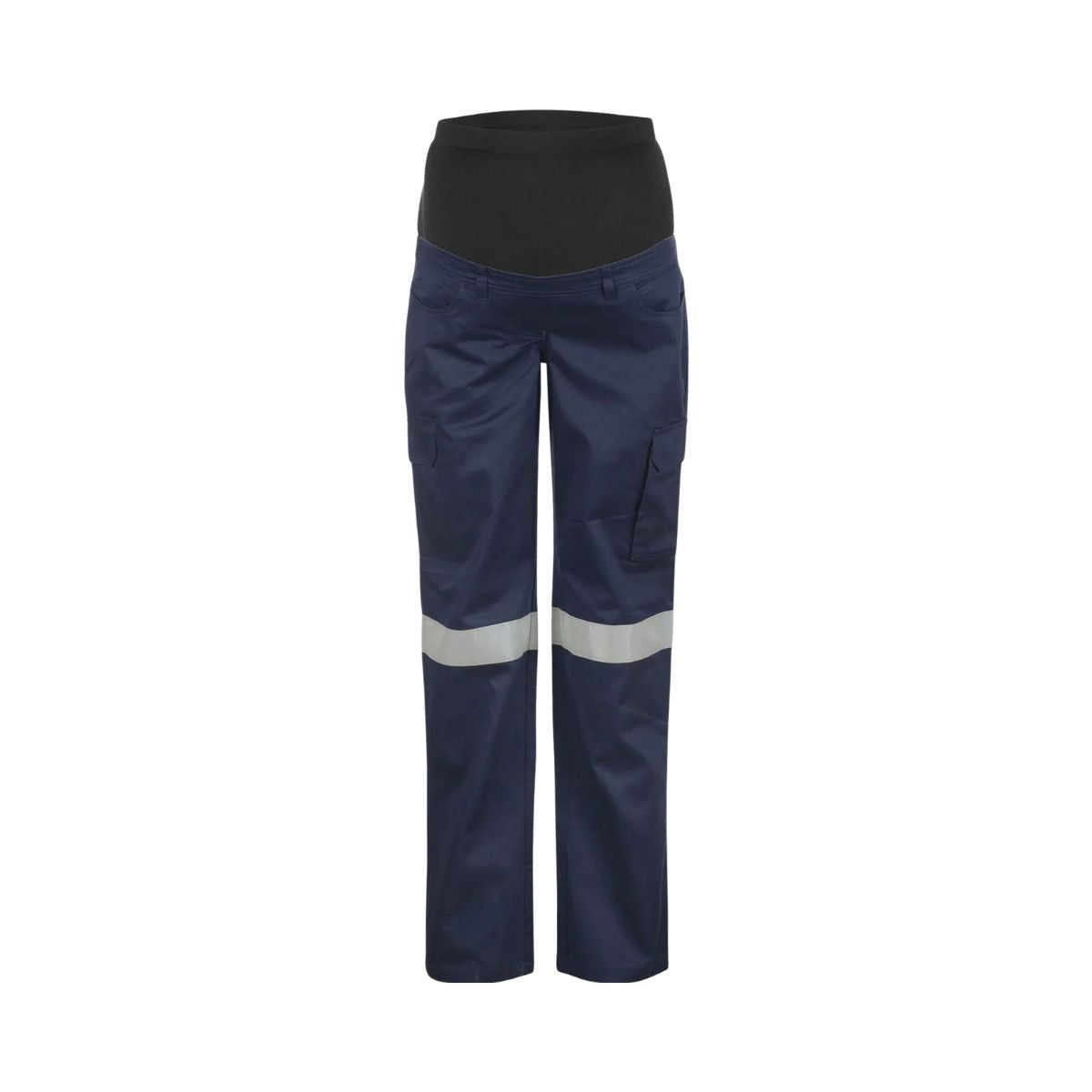 WORKCRAFT Maternity Cargo Reflective Cotton Drill Work Pants WPL080