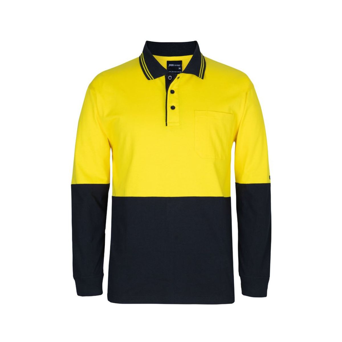 JB's Hi Vis Long Sleeve Cotton Polo 6CPHL
