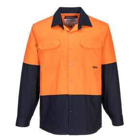 Portwest Hi-Vis Two Tone Lightweight Long Sleeve Shirt MS801