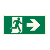 Exit Sign - Running Man Arrow Right - Replacement Legends 380 x 180mm