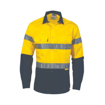 DNC HiVis Cool-Breeze Cotton Shirt with 3M 8910 Reflective Tape - Long sleeve 3886