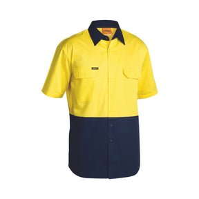 Bisley Hi Vis Cool Lightweight Drill Short Sleeve Shirt BS1895