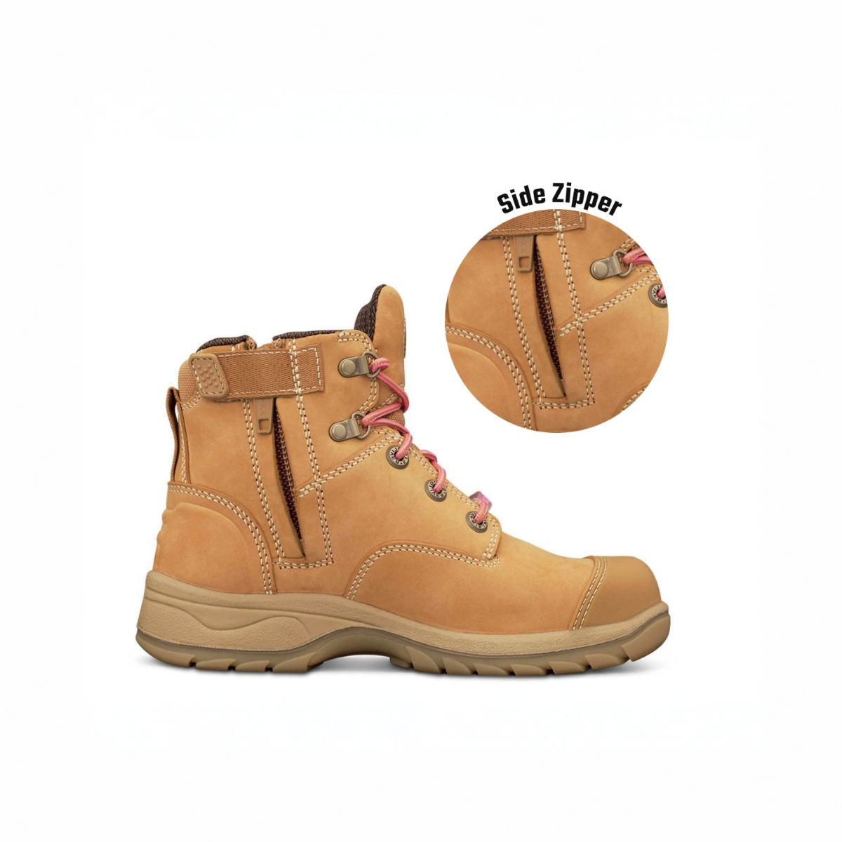 Oliver PB49 Series Women's Wheat Zip SidedSafety Shoe 49432Z