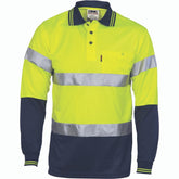 DNC HiVis D/N Cool Breathe Polo Shirt With CSR R/Tape - Long Sleeve 3716