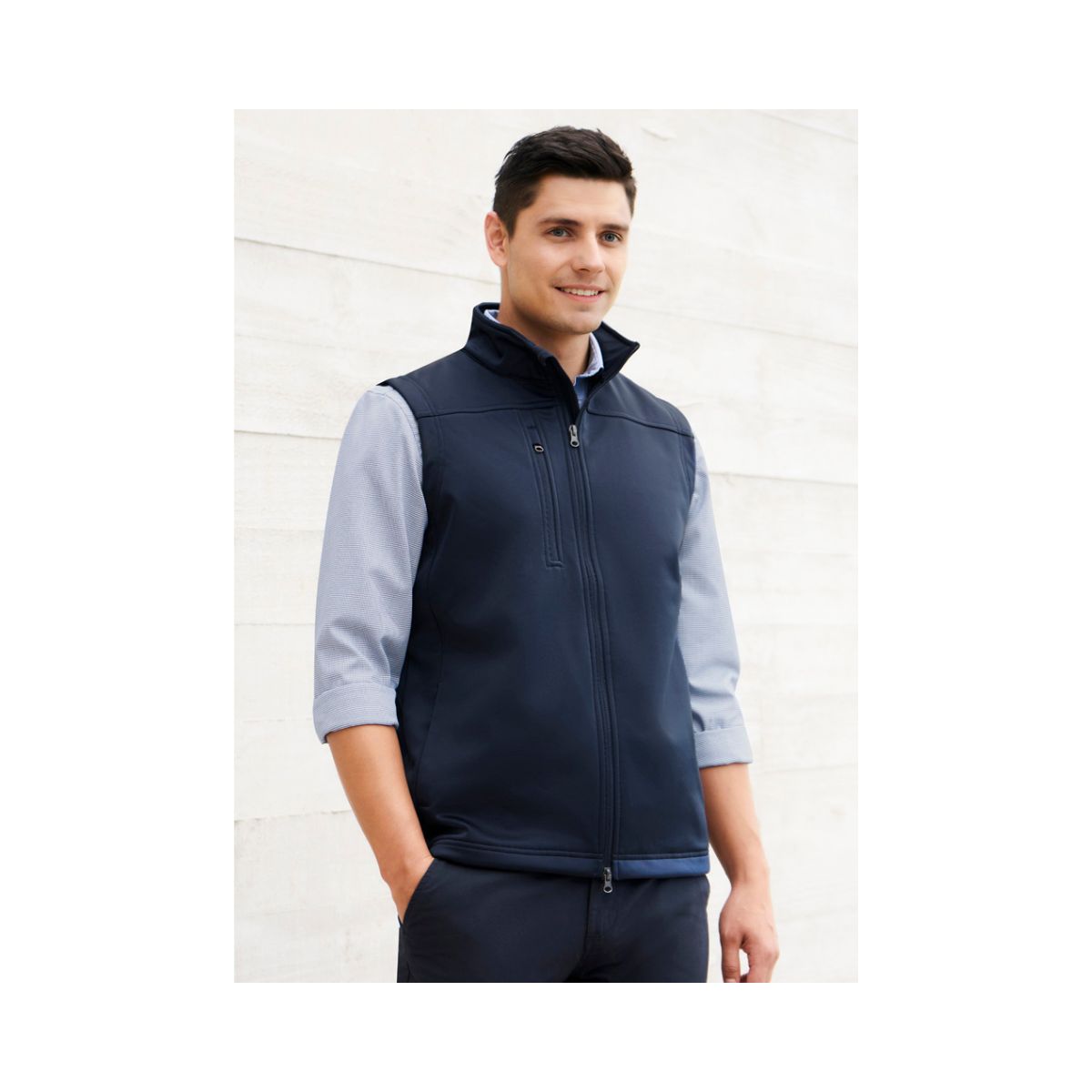 Biz Collection Men's Soft Shell Vest J3881