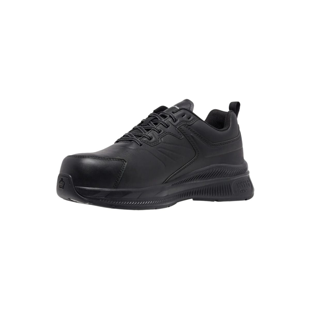 KingGee HyperTec Sport Style Leather Safety Work Shoes - Black K26495