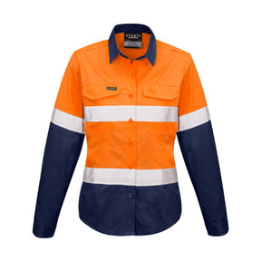 Syzmik Women's Rugged Cooling HI Vis Taped Long Sleeve Shirt ZW720