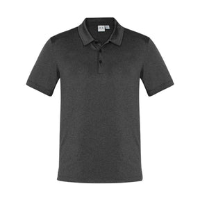 Biz Collection Men's Aero Short Sleeve Polo Black Marle P815MS