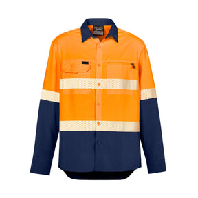 Syzmik Hi Vis Outdoor Segmented Tape Long Sleeve Shirt ZW470