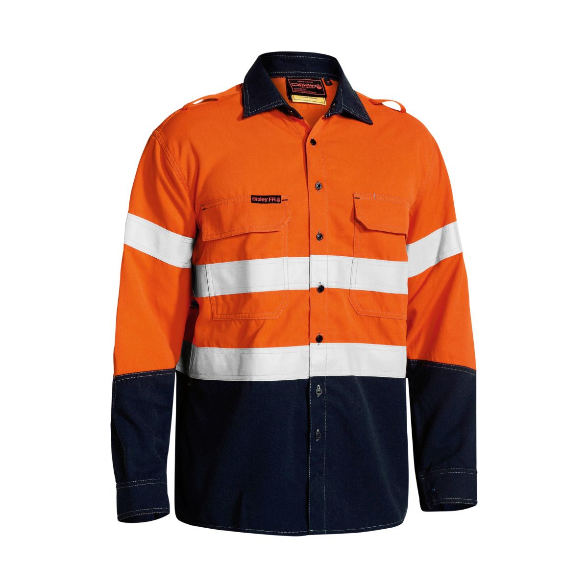 Bisley Tencate Tecasafe® Plus 700 Taped Hi Vis FR Vented Shirt BS8082T