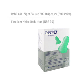 Howard Leight Source 500 Contoured T-Shape Polyurethane Foam Uncorded Earplugs (Box of 500)