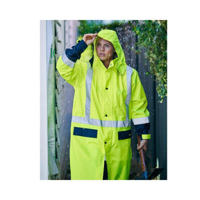 Bisley Taped Hi Vis Long Rain Coat BJ6961T