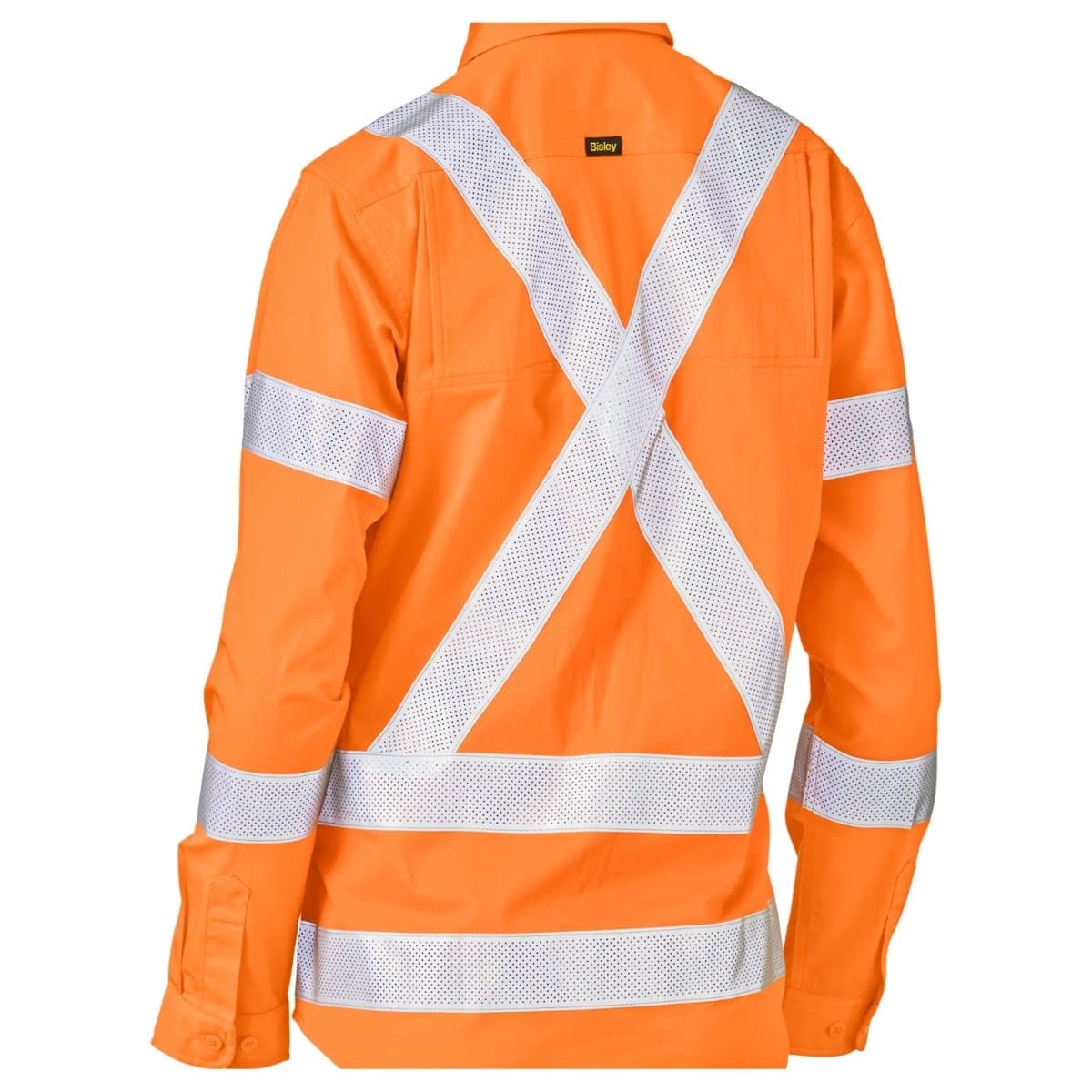 Bisley Women’s X Taped Biomotion Hi Vis Cool Long Sleeve Lightweight Drill Shirt BL6166XT