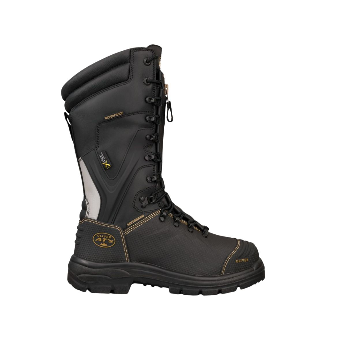 Oliver AT65 Series 350mm Black Laced In Zip Mining Safety Boot 65791