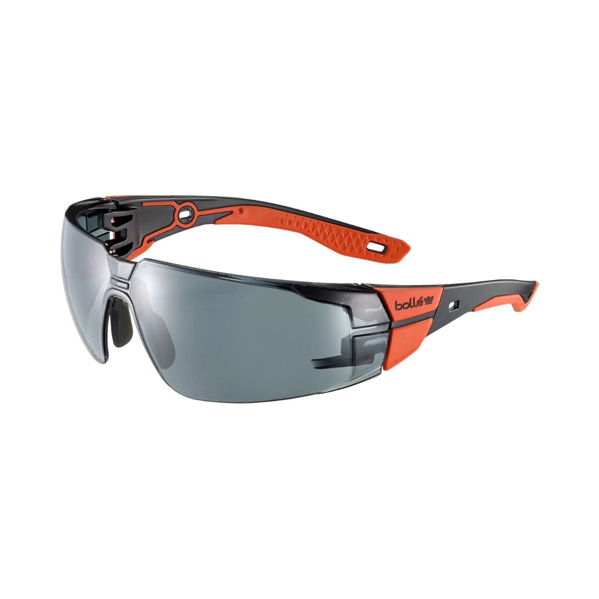 Bolle RUSH+ 2.0 Smoke PC lens PLATINUM AS/AF - Bi-material PC + TPR red/black temples (Pack of 10)