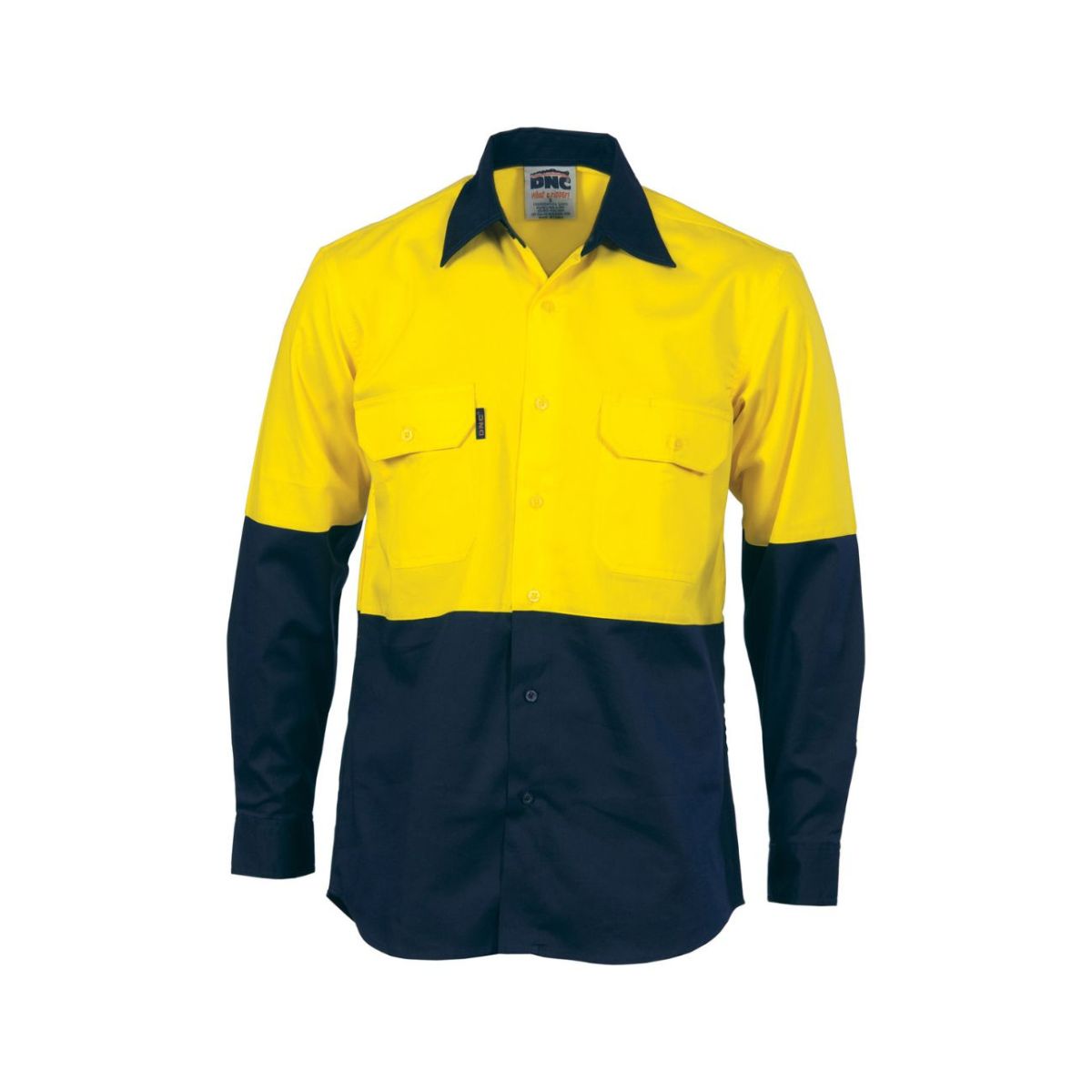DNC HiVis Two Tone Cotton Drill Vented Shirt L/S 3981