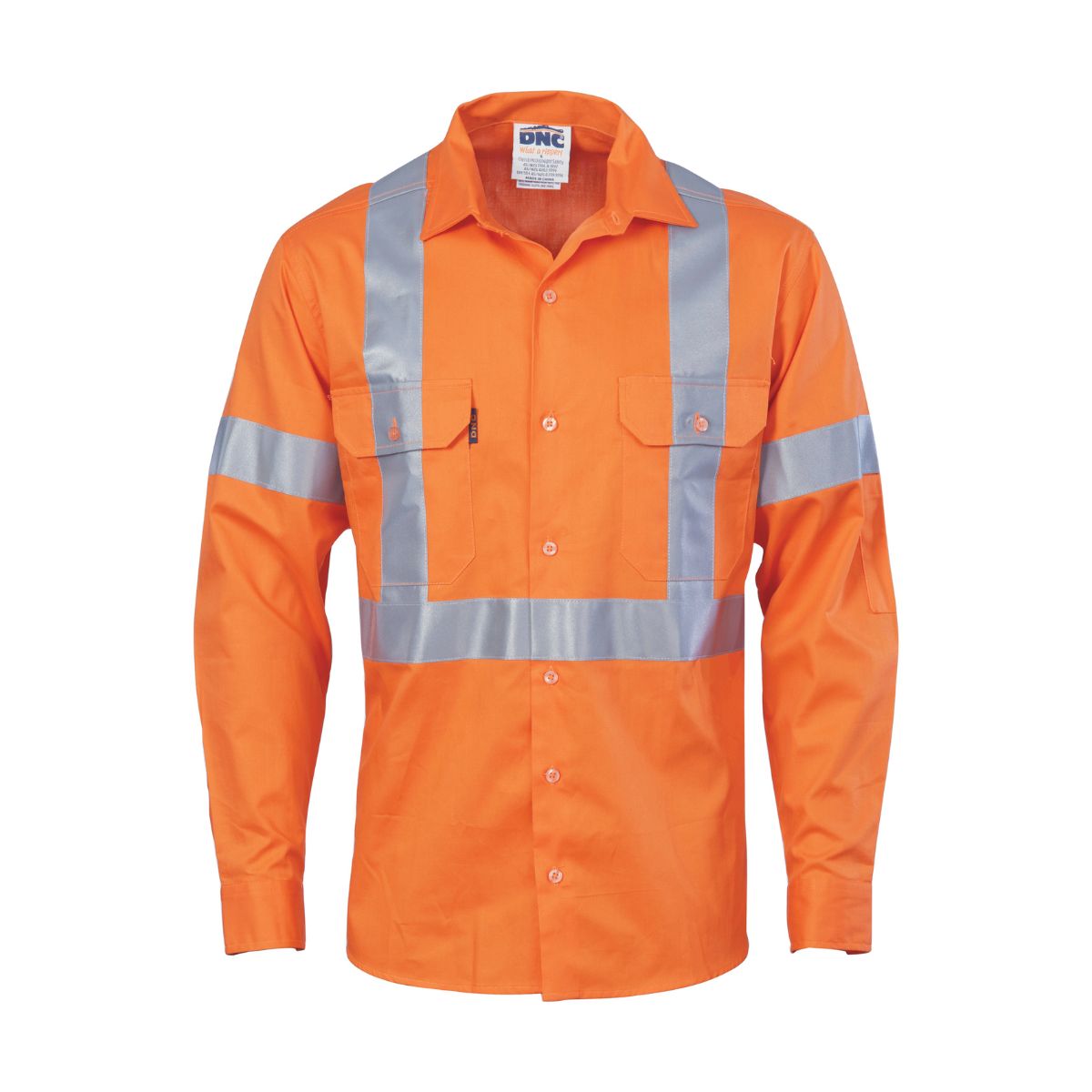 DNC Hi Vis Cool-Breeze Shirt X Back Taped L/S 3546