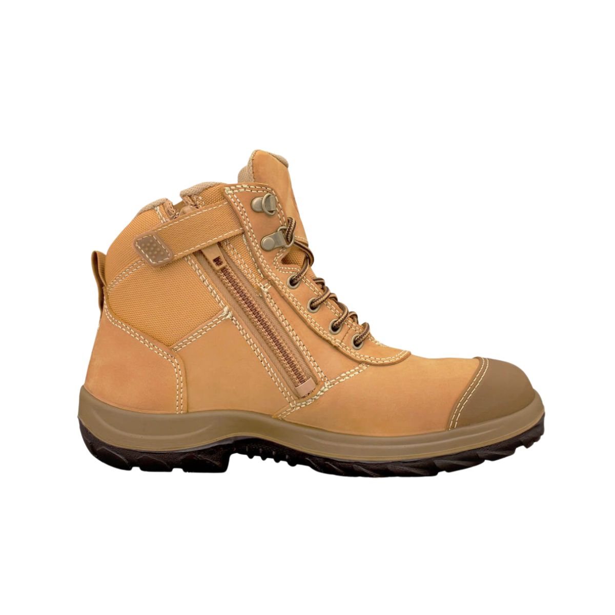 Oliver WB34 Series Wheat Zip Sided Lace Up Safety Boot