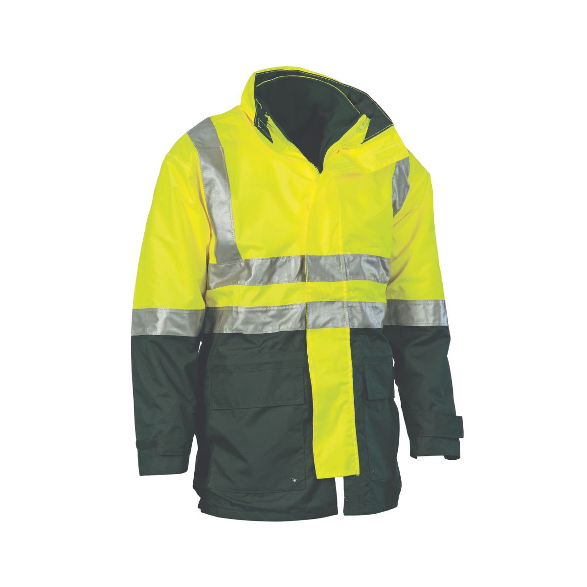 DNC 4 in 1 HiVis Two Tone Breathable Jacket with Vest and 3M Reflective Tape 3864