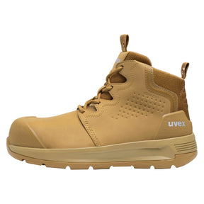 uvex 2 X-Flow Zip Side Work Boot Tan Wheat 65468