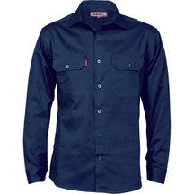 DNC Cotton Drill Work Shirt - Long Sleeve 3202