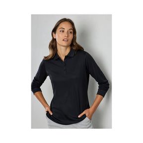 Biz Collection Women's Action Long Sleeve Polo P206LL