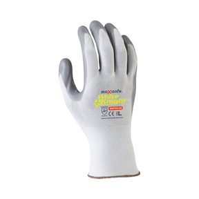 Maxisafe White Knight Synthetic Glove with Grey Foam Nitrile Palm (Pack of 12)